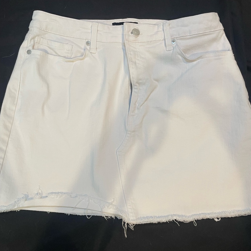 Banana Republic White Denim Mini Skirt